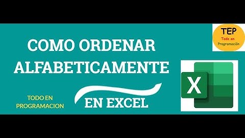 como ordenar alfabéticamente en excel