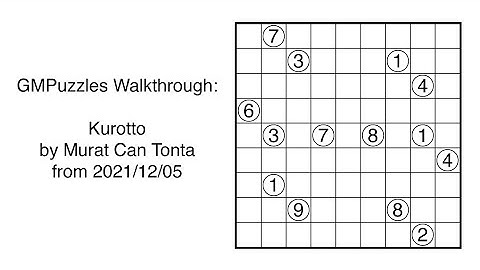 GMPuzzles - 2021/12/05 - Kurotto by Murat Can Tonta
