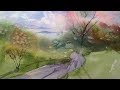 Watercolor Painting Landscape "Hill with Sea View" -Auto Translated English Sub 水彩画の描き方・風景画 村田收