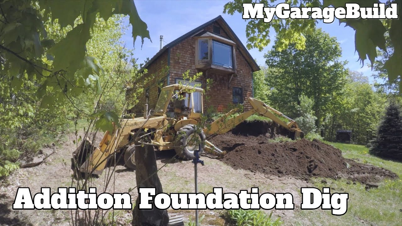 Digging For A Mono Pour Concrete Foundation House Addition Build