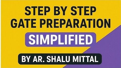 GATE 2026 Architecture and Planning l Step by Step | Sustainable development 