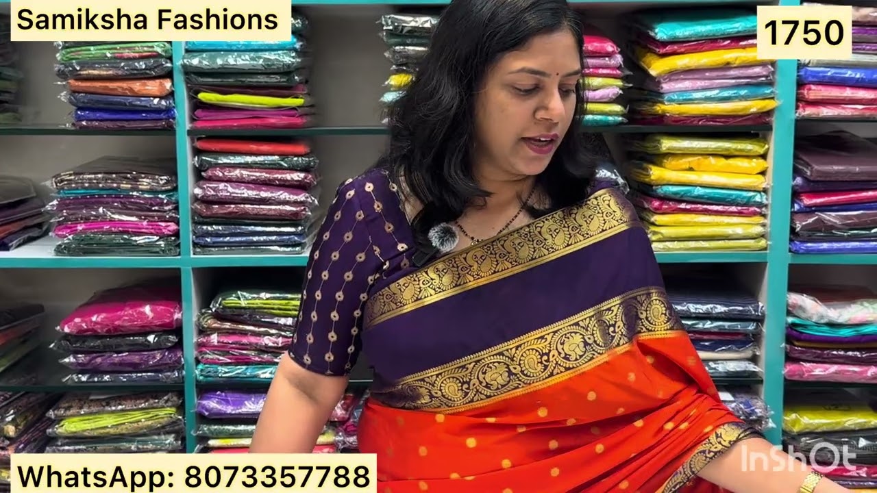 Anchor Anushree trending & Viral Semi Mysore Crepe Saree | wholesale saree collections in R R Nagar
