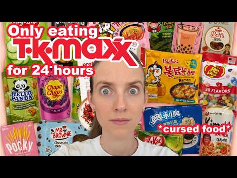 I Only Ate TK Maxx Food for 24 Hours *why is it so cursed lol* thumbnail