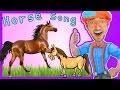 Horses for kids  horse song nursery rhymes by blippi