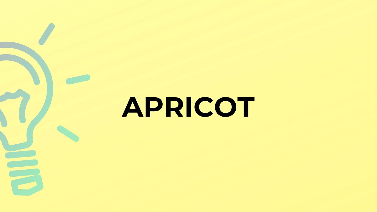 What is the meaning of the word APRICOT? YouTube
