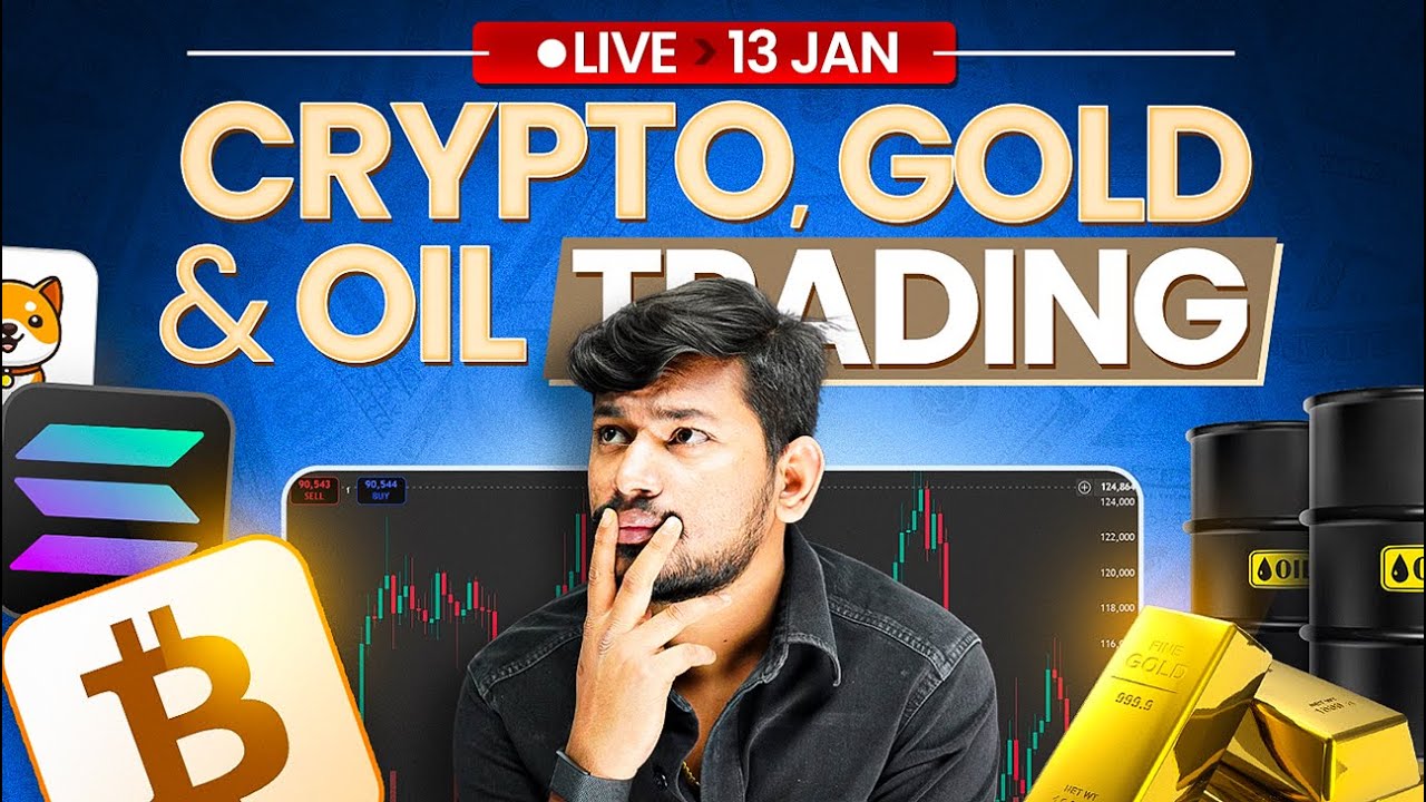 Live Trading : Crypto and Gold 13 JAN 2026 - IITian Trader #cryptotrading