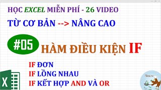 Excel cơ bản đến nâng cao cho người mới bắt đầu | Bài 05 Hàm điều kiện IF