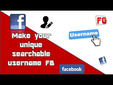 How to Make your own unique searchable username on Facebook