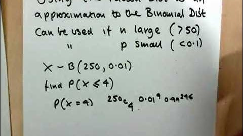Poisson as an approximation to the Binomial