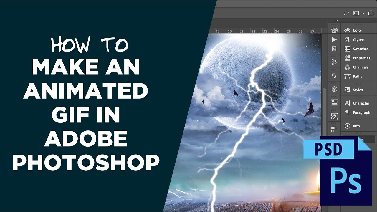 How to make an animated gif using Adobe Photoshop - YouTube