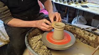 How to make some very simple easy pottery pencil holders on the wheel.