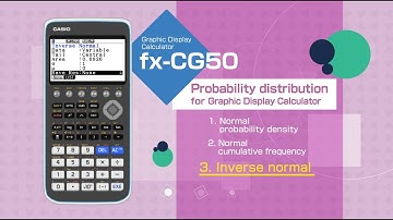 CASIO Graphic Display Calculator  －Probability distribution　3.Inverse normal