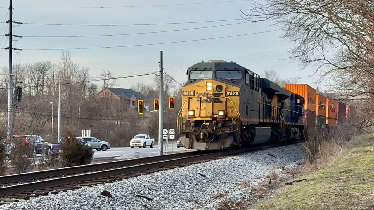 Railroad Crossing In Front Of Funeral Home, Trains In Front & Behind House, Trains W/DPUs & DD Audio