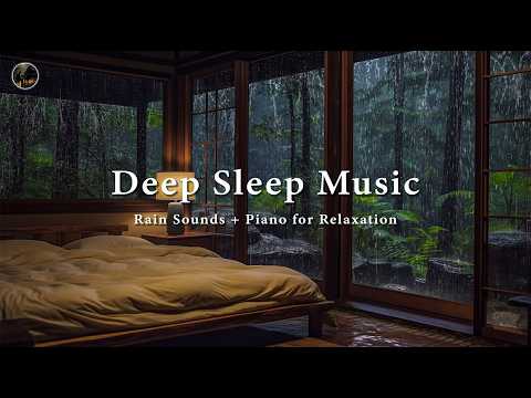 Deep Sleep Music for Insomnia Relief – Peaceful Piano with Rain Sounds and Meditation for Relaxation