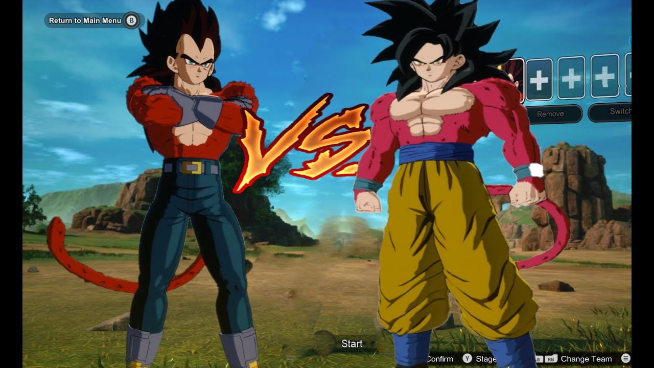 Goku Super Saiyan 4 VS Vegeta Super Saiyan 4 DRAGON BALL: Sparking! ZERO, image size:1280x720