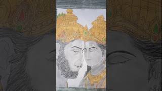 ❤️🔥Lord Ram and lord hanuman ji drawing❤️🔥 #shortvideo #drawing #art #shorts #shortsfeed #trending