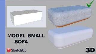 SketchUp sofa tutorial - create sofa in sketchup screenshot 3