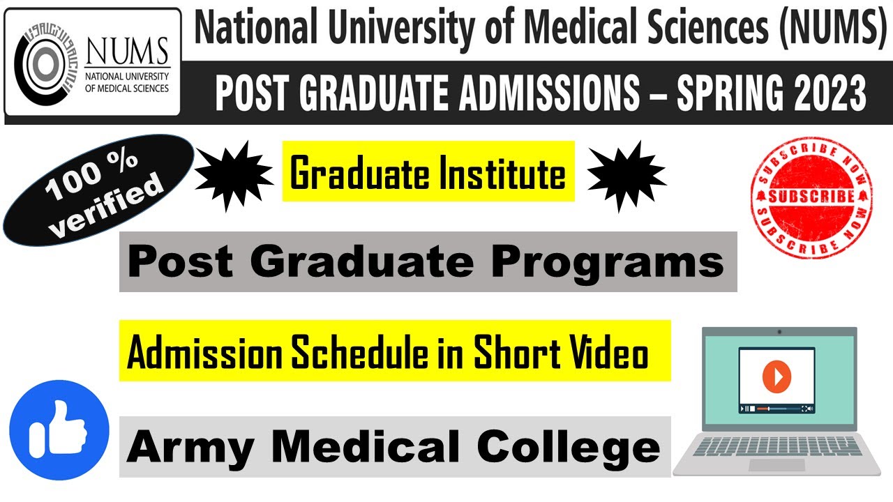 Nums Post Graduate Admissions Spring Program Session 2022 | Nums Admissions 2022