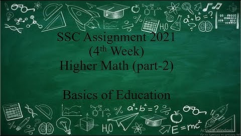 Higher Math Assignment 2021 4th week (part-2)