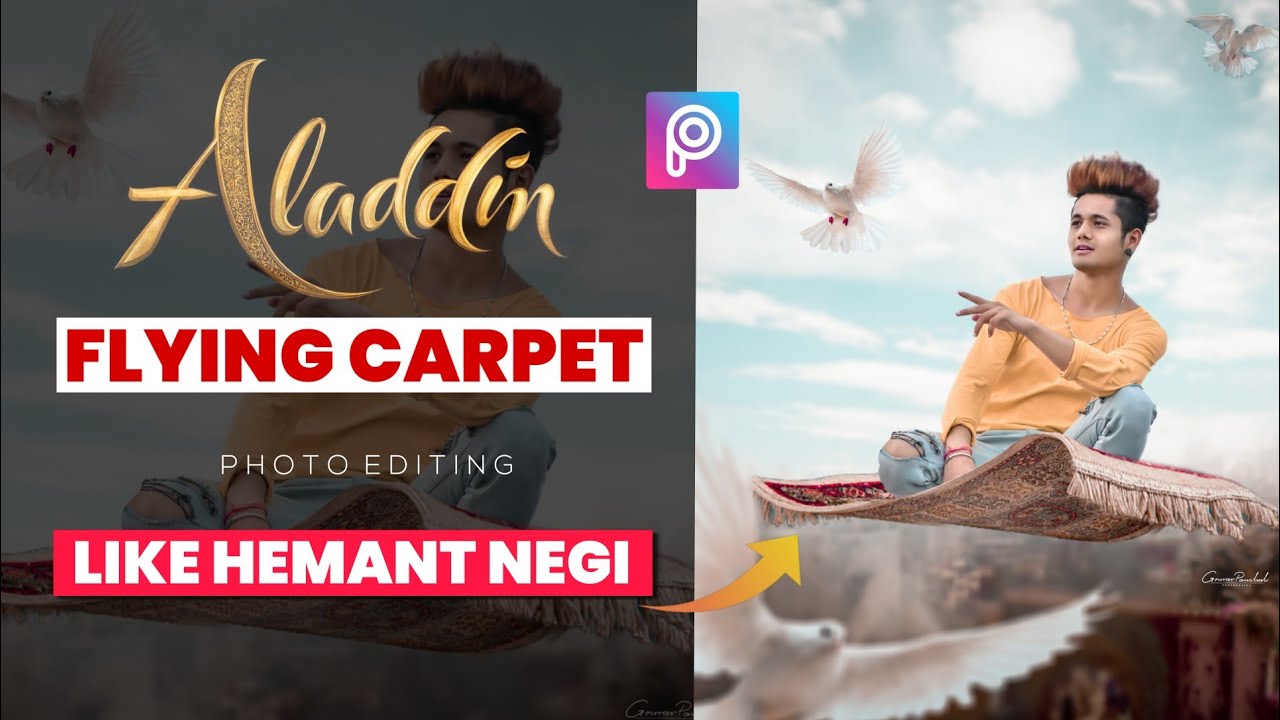 Aladdin flying carpet photo editing//HEMANT NEGI(INDIA BE -FIIT) Photo editing-Gourav panchal