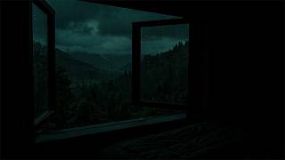 Cozy Rain Night in Outside the Window Bedroom | Soft Warm Ambience for Deep Sleep screenshot 4