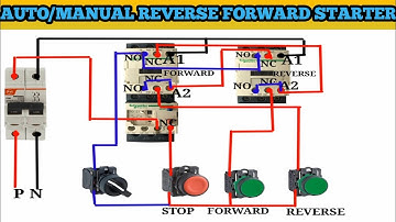 AUTO/MANNUAL REVERSE FORWARD STARTER CONTROL WIRING CONNECTION ! ऑटो मैनुअल रिवर्स फॉरवर्ड स्टार्टर