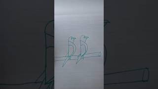 Hhlove Bird How To Draw Love Bird Drawing Tutorial Video With Letter Hh