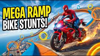 Super Hero Bike Mega Ramp Stunt 3D | Motocross Dirt Bike Stunt Racing | Android GamePlay screenshot 4