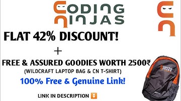 Coding Ninjas Referral Coupons| Coding Ninjas Goodies worth 2500| Coding Ninjas Maximum Discount 42%