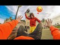 Escaping angry girlfriend  epic parkour pov chase 