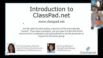 CP.net w/ Benjamin Bannekar Association Webinar: ClassPad.net Overview and Basic Functionality