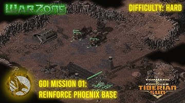 C&C Tiberian Sun // Warzone Mod // GDI Mission 01: Reinforce Phoenix Base (Reshade)