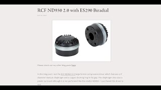 RCF ND950 2.0 with ES290 Biradial RCF ND950 2.0 with ES290 Biradial