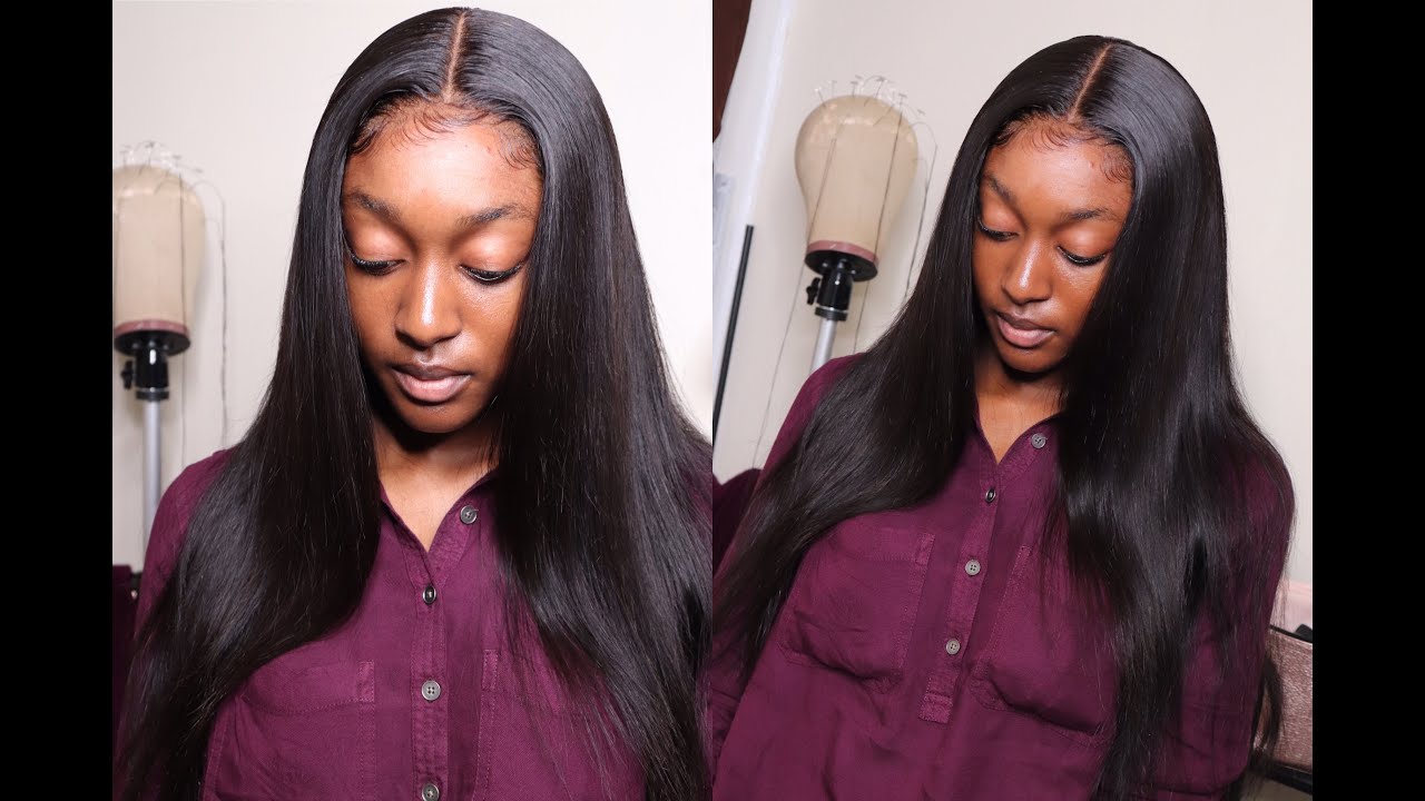 Natural Closure Sew In // Frontal Vibes !! - YouTube