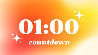 1 Minute Countdown Timer | No Music | Bell Sound