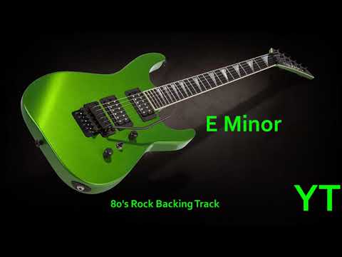 80s Rock Guitar Backing Track E Minor