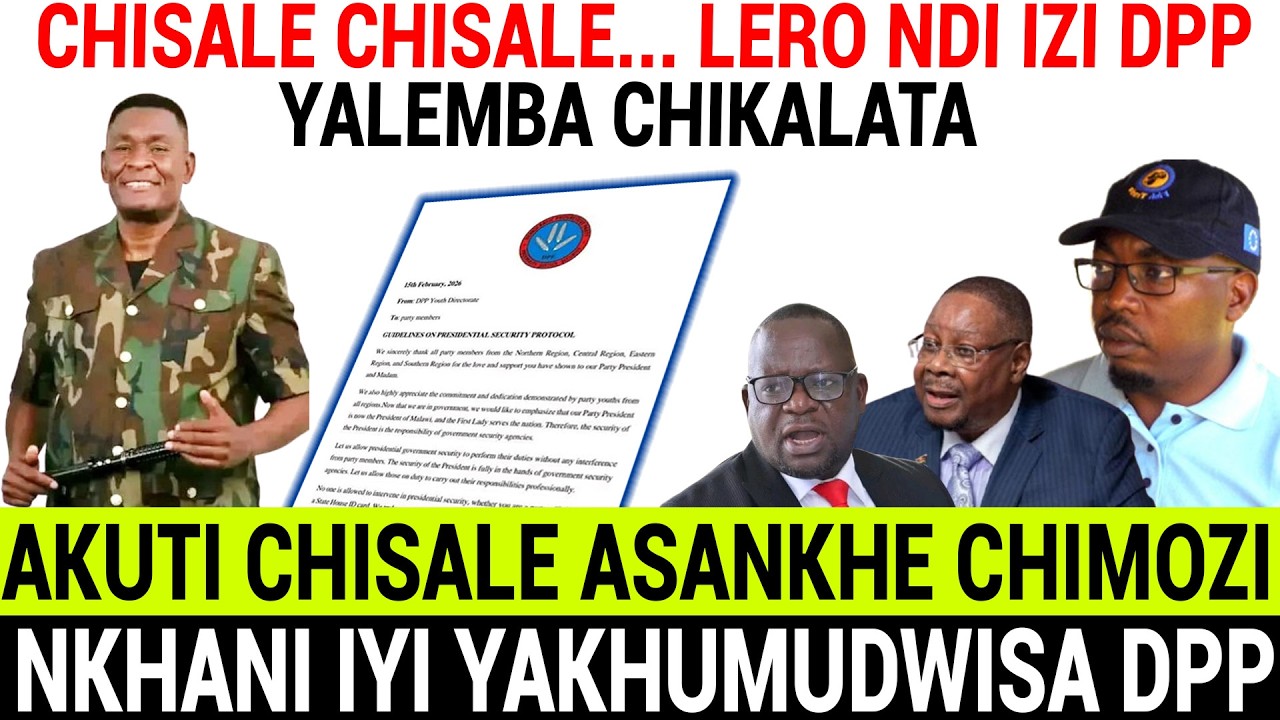 NKHANI NDI YA CHISALE PA ZOMWE WACHITA UKU...... DPP YATULUSA CHI KALATA ICHI.....  SIZINAYENDE KOMA