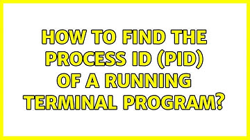 Ubuntu: How to find the Process ID (PID) of a running terminal program?