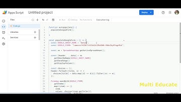 Google Forms - Drop Down List from Spreadsheet Using Apps Script in Tamil