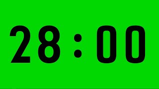 28 Minute Countdown Timer Chroma Key / No Sound