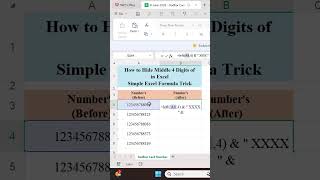 Aadhaar Number Masking in Excel 🔒 | Hide Middle Digits Using Simple Formula | Excel Trick in Hindi