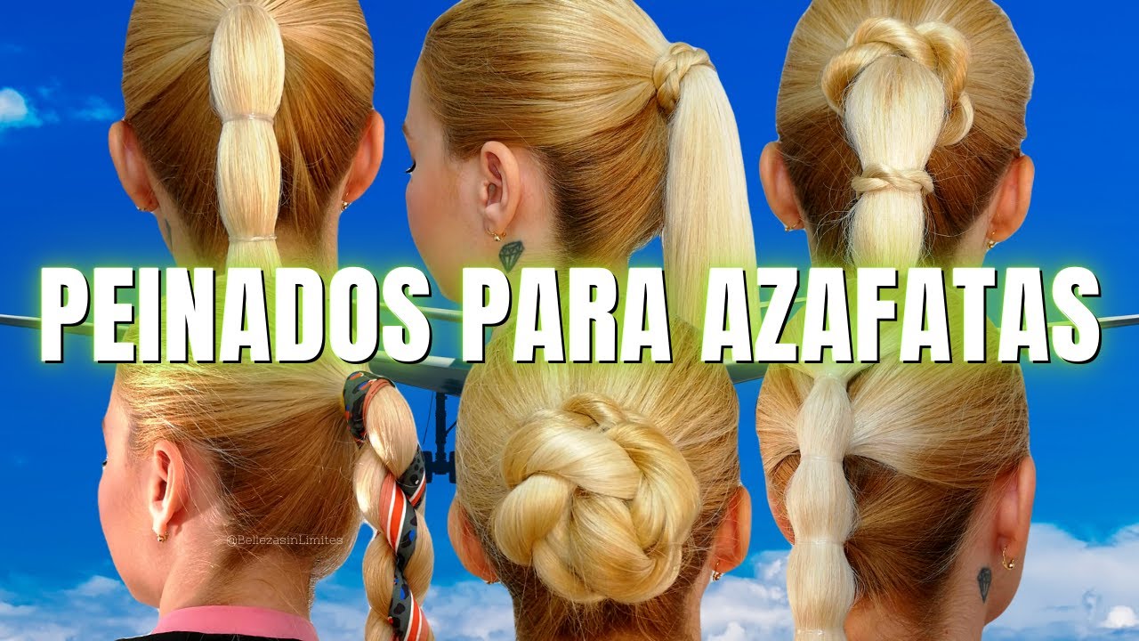 6 Ideas de Peinados para AZAFATAS  Stewardess Hairstyles    YouTube