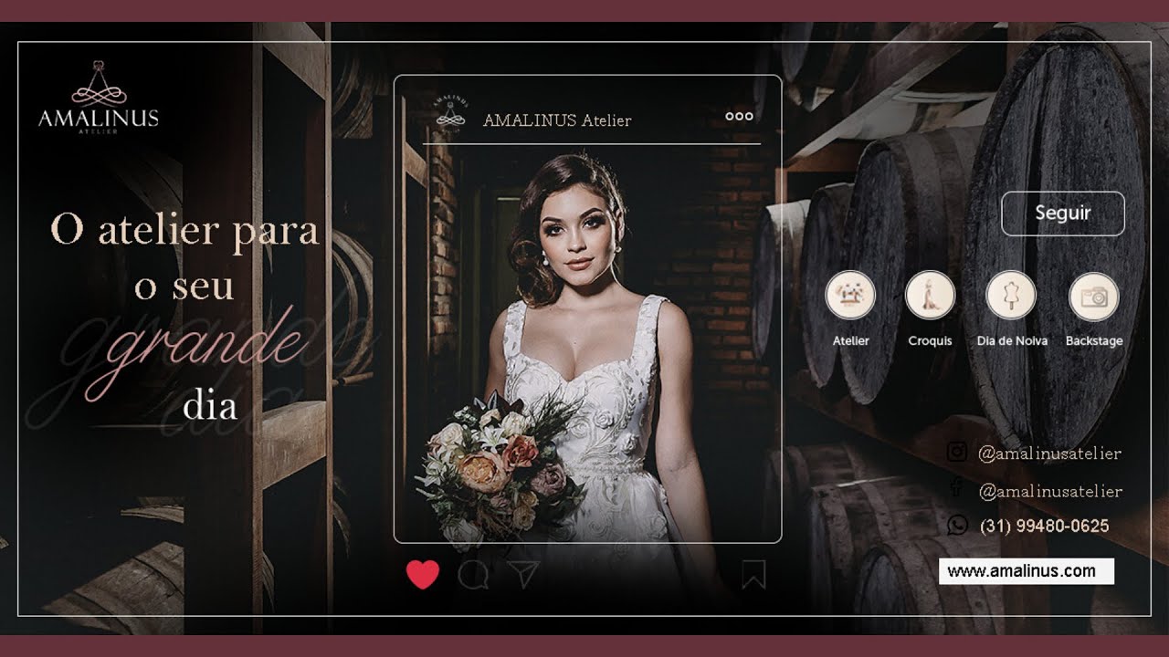 AMALINUS ATELIER - Atelier especializado em venda de VESTIDO DE NOIVA ONLINE - YouTube