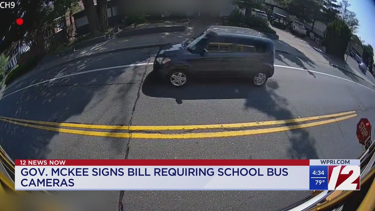 Governor McKee signs bill requiring school bus cameras