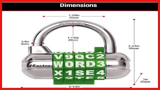 Master Lock 1534D Locker Lock Set Your Own Word Combination Padlock, 1 Pack, Assorted Colors screenshot 2