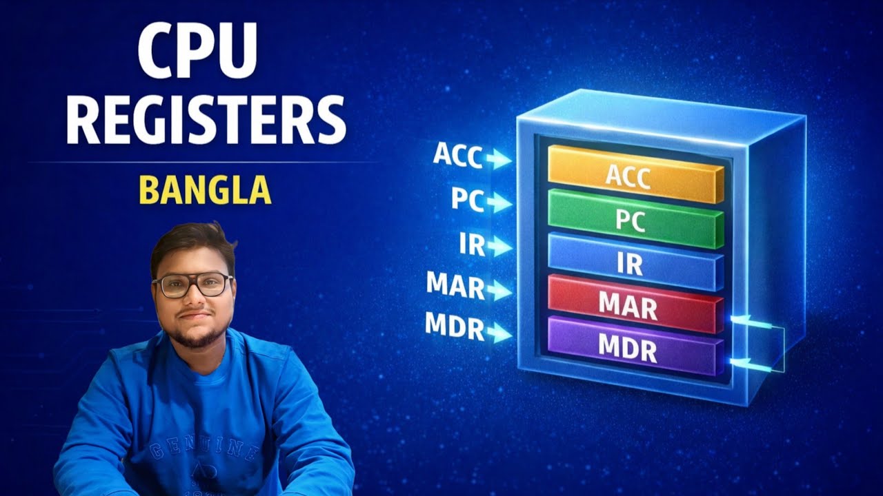 CPU Registers in Computer Architecture Bangla | CAO Explained with Simple Examples.