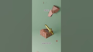 3D Render Minecraft Brick Destroy🔥🔥 #blender #3dart #clothsimulation #3danimation