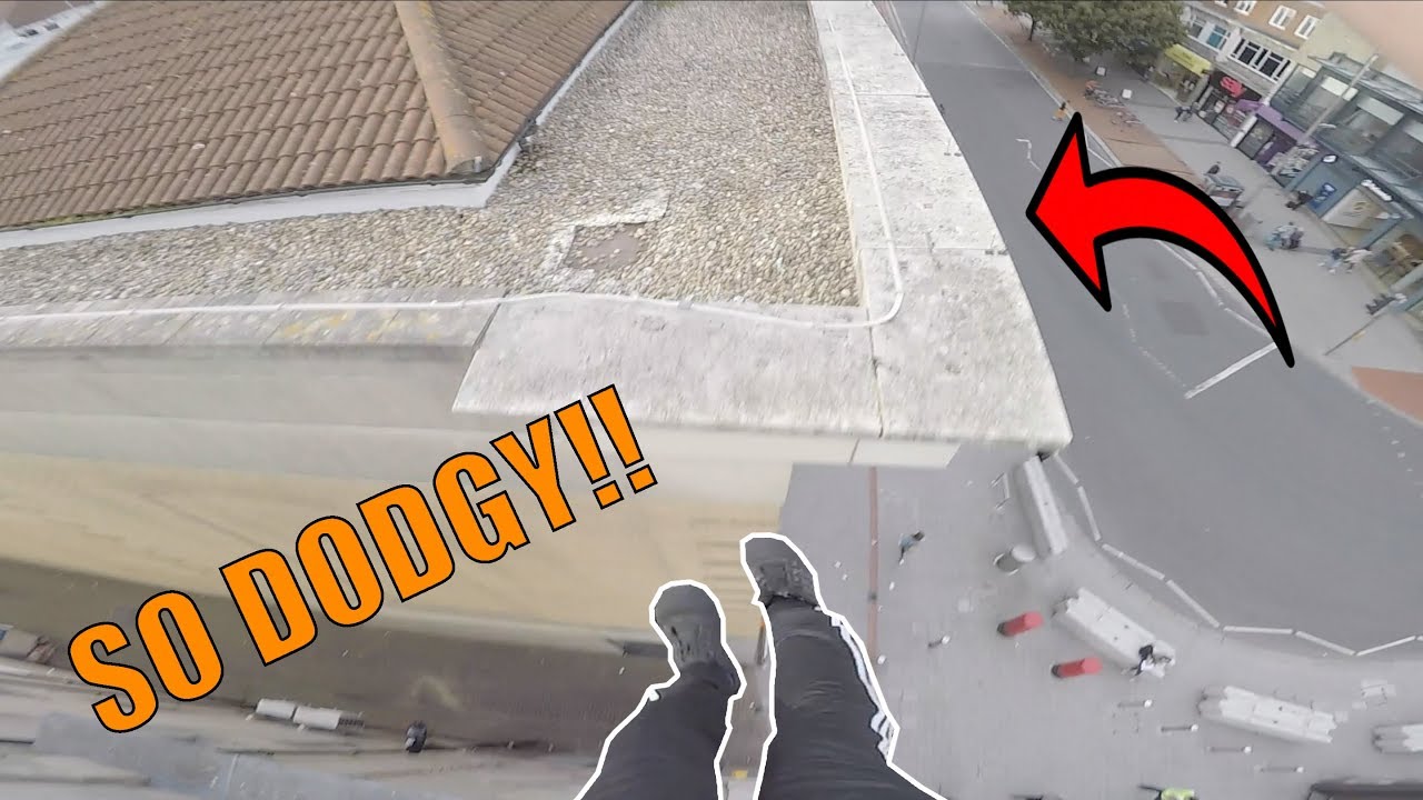 SKETCHY PARKOUR ROOFTOP RUN! - YouTube