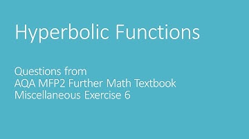 AQA MFP2 Textbook - Hyperbolic Functions