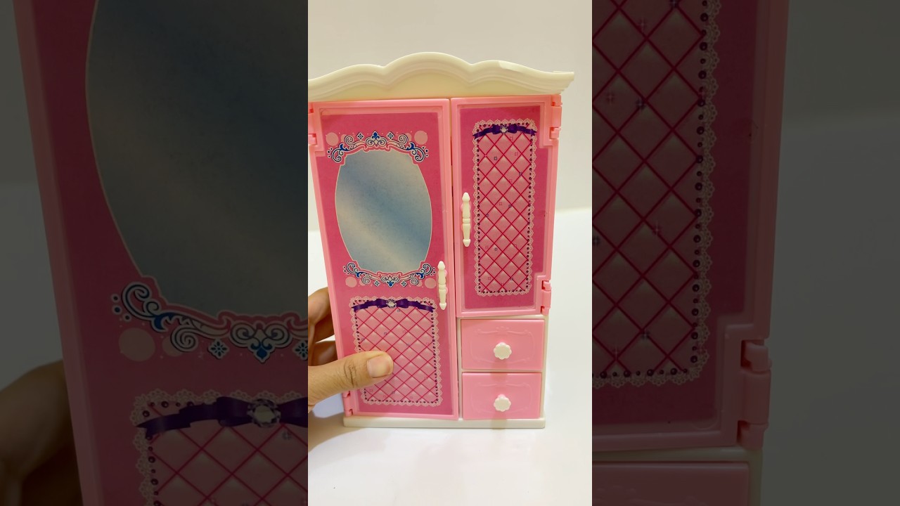 satisfying with unboxing video pink toys cute asmr barbie doll dress mini